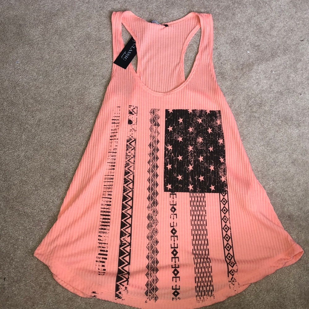 Pink tank top- perfect for July 4th